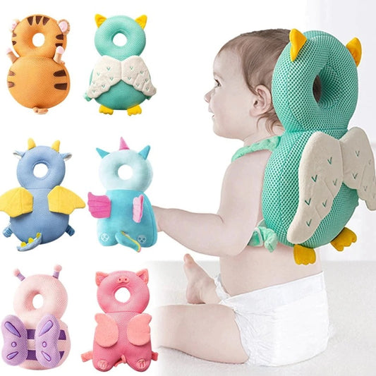 Baby Head Protector Backpack Pillow for Kids 1-3 Y Toddler Children Soft PP Cotton Protective Cushion Cartoon Security Pillows